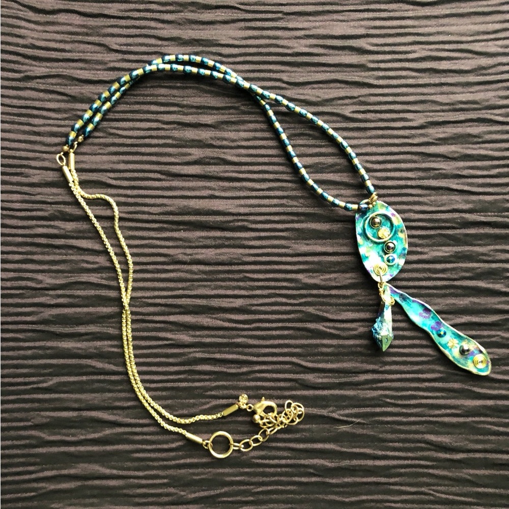 NWT_Women's Handmade Long Necklace Avant Garde_NWT